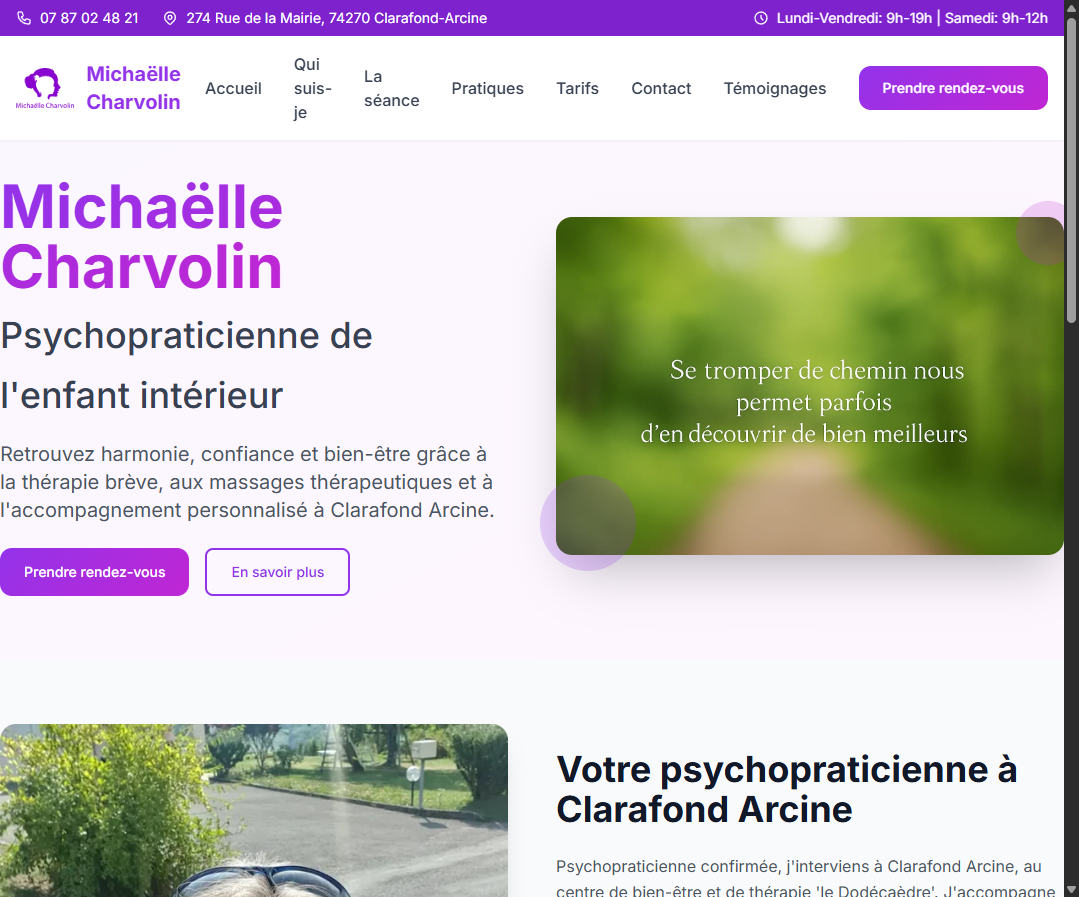 Site Michaëlle Charvolin - Psychopraticienne